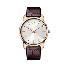 Calvin Klein City White Dial Brown Leather Strap Watch for Men - K2G21629 Watches Calvin Klein   