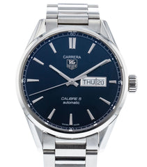 Tag Heuer Carrera Automatic 41mm Blue Dial Silver Steel Strap Watch for Men - WAR201E.BA0723 Watches Tag Heuer   