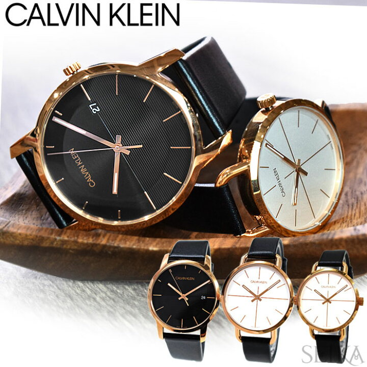 Calvin Klein City Quartz Black Dial Black Leather Strap Watch for Men - K2G2G6CZ Watches Calvin Klein   