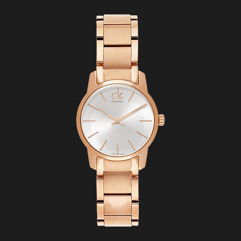 Calvin Klein City White Mother of Pearl Dial Rose Gold Steel Strap Watch for Women - K2G23646 Watches Calvin Klein   