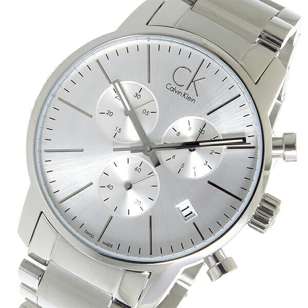 Calvin Klein City White Dial Silver Steel Strap Watch for Men - K2G27146 Watches Calvin Klein   