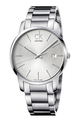 Calvin Klein City Silver Dial Silver Steel Strap Watch for Men - K2G2G146 Watches Calvin Klein   