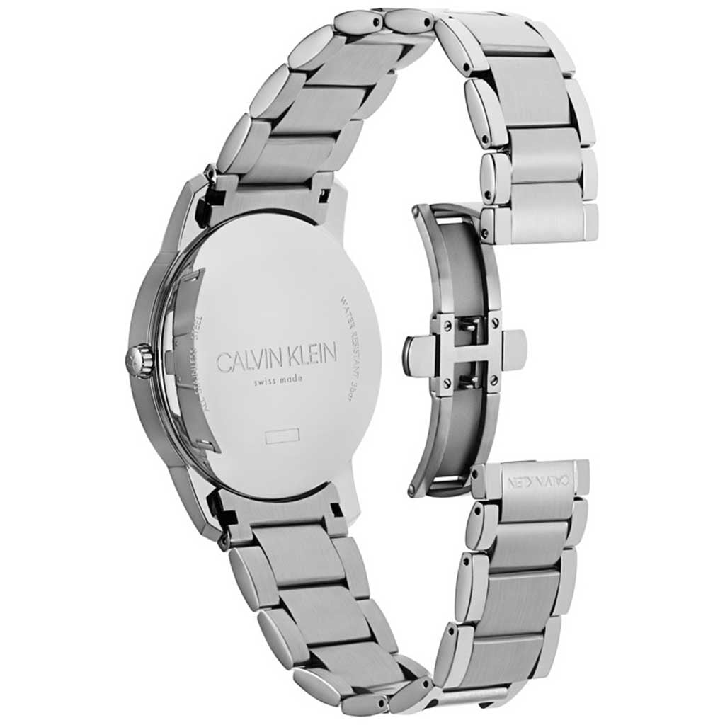 Calvin Klein City Quartz White Dial Silver Steel Strap Watch for Men - K2G2G1Z6 Watches Calvin Klein   