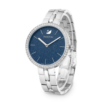 Swarovski Cosmopolitan Blue Dial Silver Steel Strap Watch for Women - 5517790 Watches Swarovski   