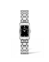 Longines Dolcevita 17.4mm Black Dial Silver Steel Strap Watch for Women - L5.258.4.57.6 Watches Longines   