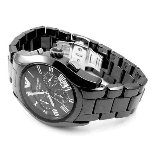 Emporio Armani Valente Chronograph Black Ceramic Watch For Men - AR1400 Watches Emporio Armani   