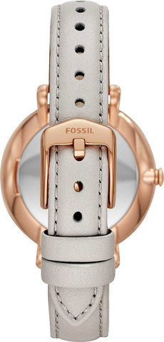 Fossil Jacqueline Mother of Pearl Dial White Leather Strap Watch for Women - ES4672 Watches Fossil   