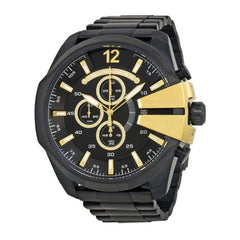 Diesel Mega Chief Chronograph Black Dial Black Stainless Steel Watch For Men - DZ4338 Watches Diesel   