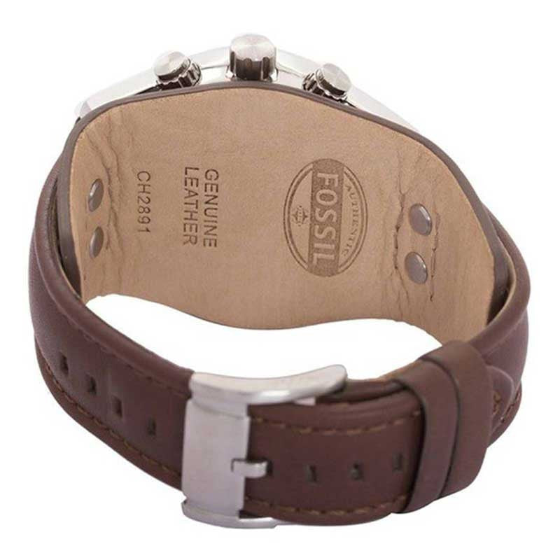 Fossil Coachman Chronograph Black Dial Brown Leather Strap Watch for Men - CH2891 Watches Fossil   