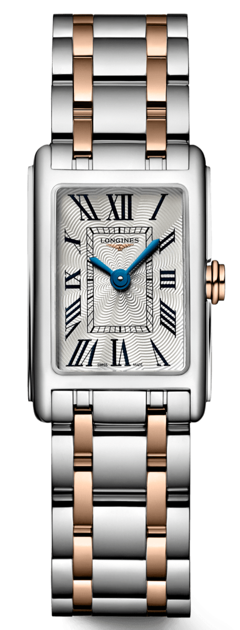 Longines Dolcevita 18K Gold White Dial Two Tone Steel Strap Watch for Women - L5.258.5.71.7 Watches Longines   