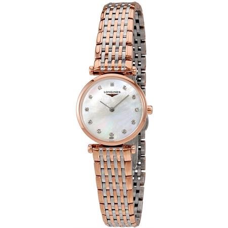 Longines La Grande Classique De Longines 24mm Mother of Pearl Dial Two Tone Mesh Bracelet  Watch for Women - L4.209.1.97.7 Watches Longines   