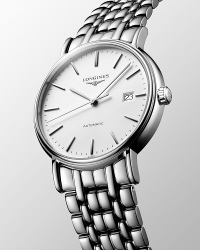Longines Presence 38.5mm Automatic Stainless Steel Watch for Men - L4.921.4.12.6 Watches Longines   