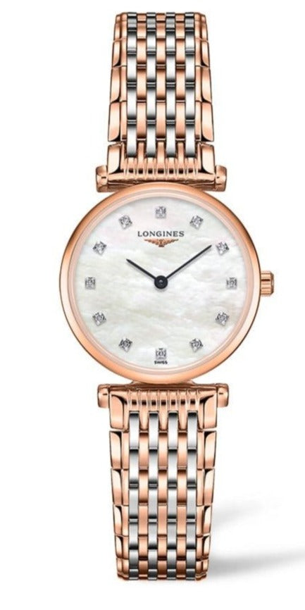 Longines La Grande Classique De Longines 24mm Mother of Pearl Dial Two Tone Mesh Bracelet  Watch for Women - L4.209.1.97.7 Watches Longines   