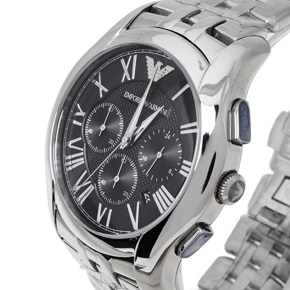 Emporio Armani Classic Chronograph Black Dial Stainless Steel Watch For Men - AR1786 Watches Emporio Armani   