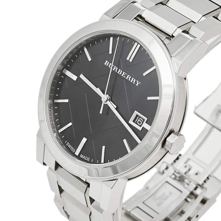 Burberry The City Black Dial Silver Stainless Steel Strap Watch for Women - BU9001 Watches Burberry   