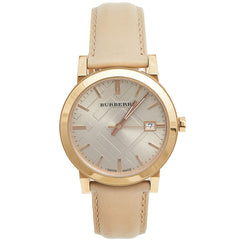 Burberry The City Beige Tan Dial Tan Leather Strap Watch for Women - BU9014 Watches Burberry   