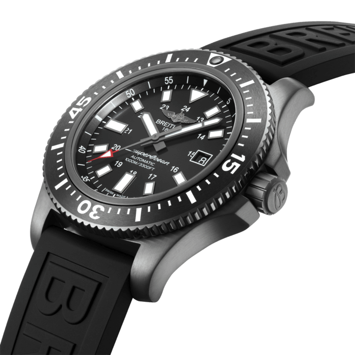 Breitling Superocean 44mm Special Volcano Black Dial Black Rubber Strap Watch for Men - M17393131B1S1 Watches Breitling   