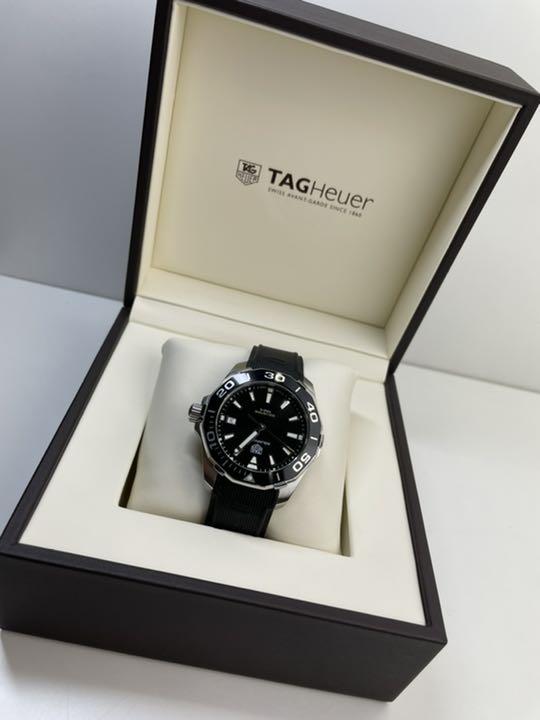 Tag Heuer Aquaracer Black Dial Black Rubber Strap Watch for Men - WAY111A.FT6151 Watches Tag Heuer   