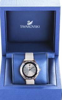 Swarovski Octea Nova Grey Dial Grey Leather Strap Watch for Women - 5295326 Watches Swarovski   