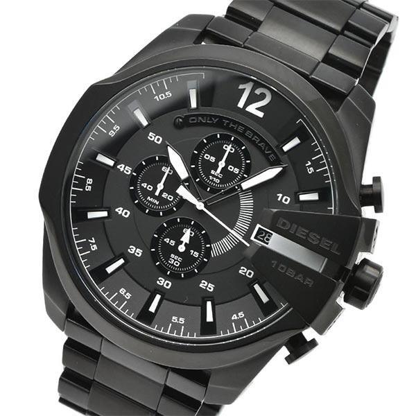 Diesel Mega Chief Chronograph Black Stainless Steel Watch For Men - DZ4283 Watches Diesel   