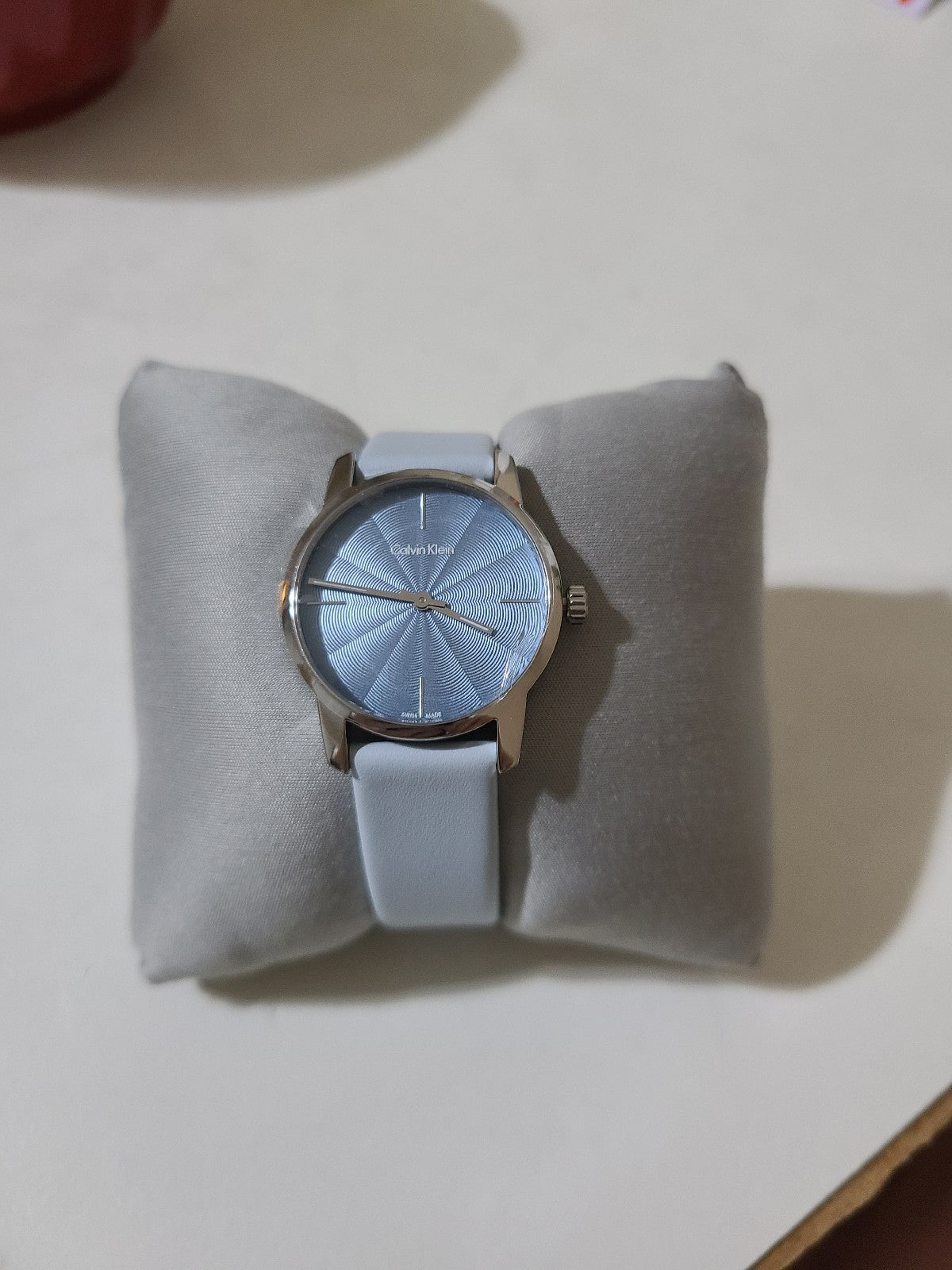 Calvin Klein City Blue Dial Blue Leather Strap Watch for Women - K2G231VN Watches Calvin Klein   