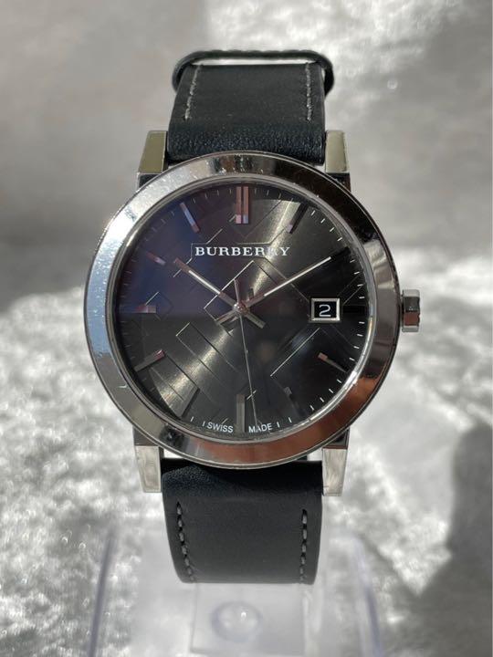 Burberry Heritage Grey Dial Black Leather Strap Watch for Men - BU9024 Watches Burberry   