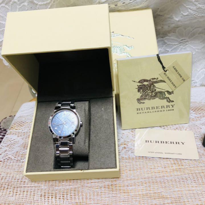 Burberry The City Silver Dial Beige Leather Strap Unisex Watch - BU9010 Watches Burberry   