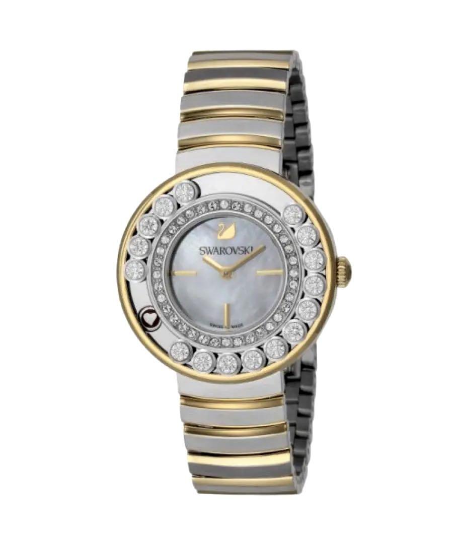 Swarovski Lovely Crystals Mother of Pearl Dial Two Tone Steel Strap Watch for Women - 1187022 Watches Swarovski   