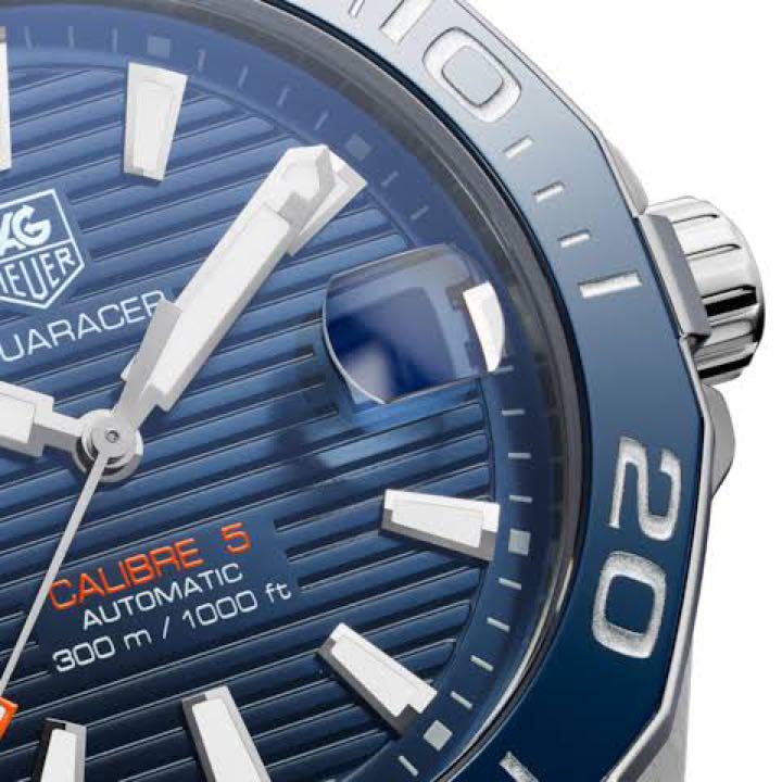 Tag Heuer Aquaracer Calibre 5 Blue Dial Blue Silicone Strap Watch for Men -  WAY211C.FT6155 Watches Tag Heuer   