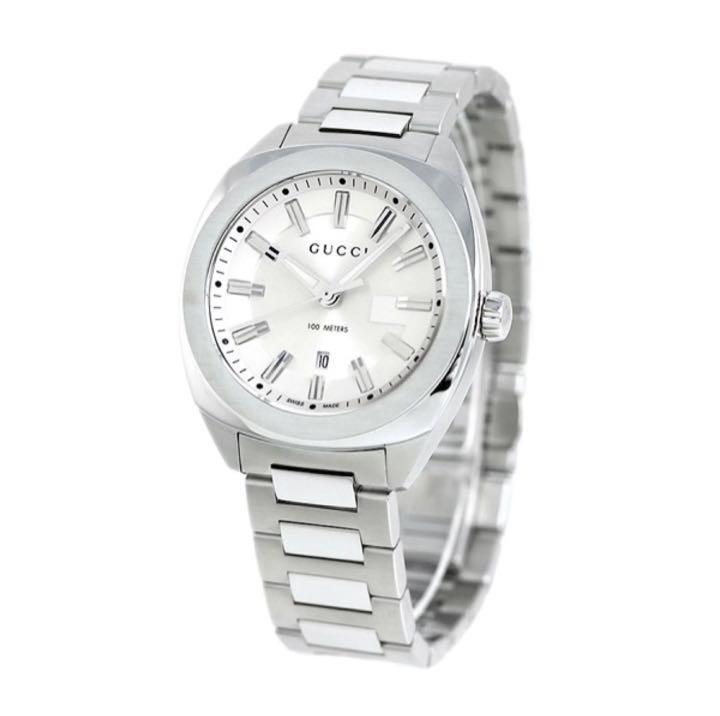 Gucci G Timeless GG2570 Silver Dial Silver Steel Strap Watch For Men - YA142402 Watches Gucci   