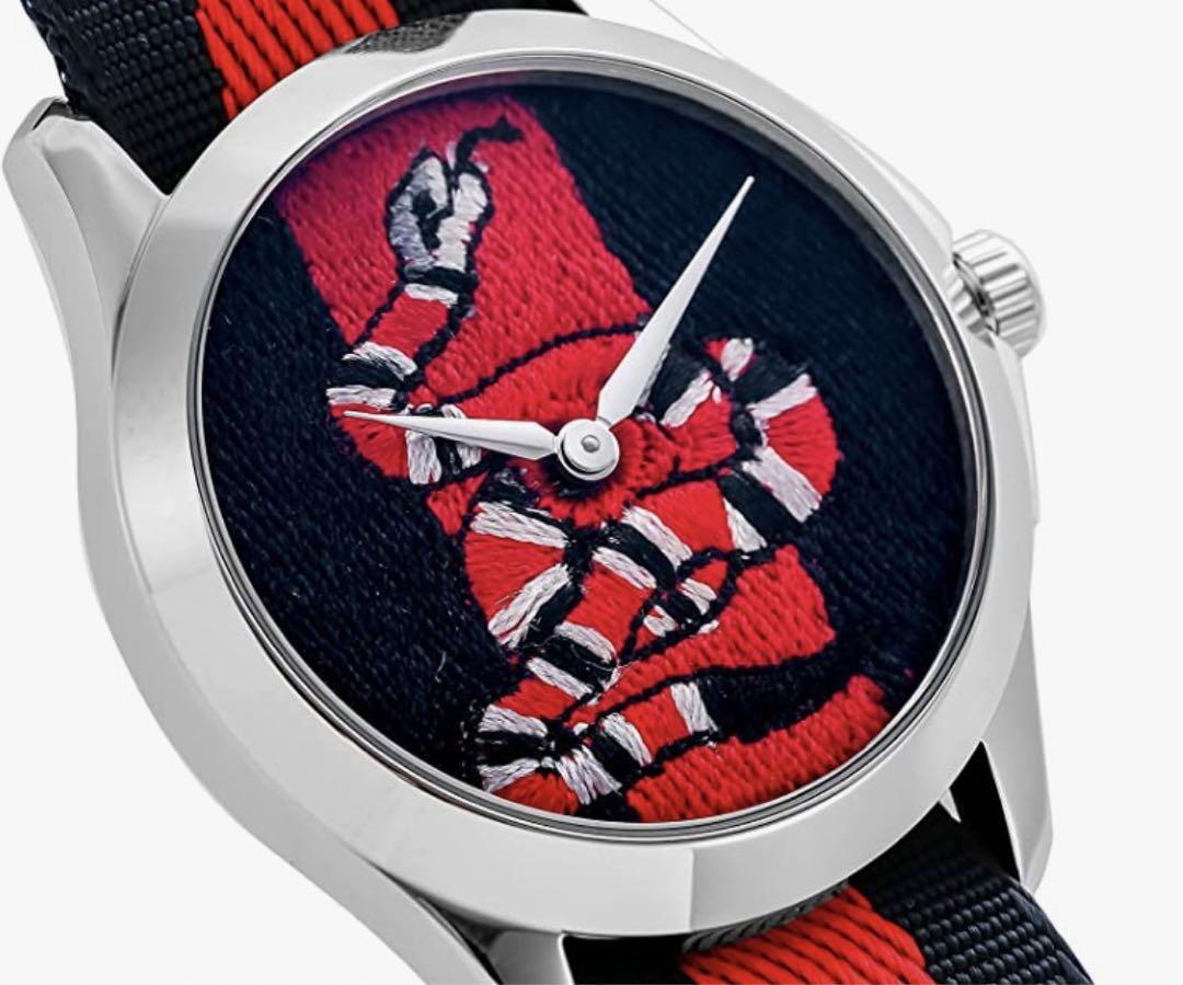 Gucci Le Marche Des Merveilles Blue Red Dial Blue Red Nylon Strap Unisex Watch - YA126493 Watches Gucci   