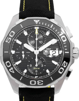 Tag Heuer Aquaracer Automatic Chronograph Black Dial Black Nylon Strap Watch for Men - CAY211A.FC6361 Watches Tag Heuer   