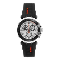 Tissot T Race Chronograph White Dial Black Silicon Strap Watch For Men - T115.417.27.011.00 Watches Tissot   