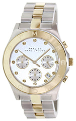 Marc Jacobs Blade Silver Dial Two Tone Stainless Steel Strap Watch for Women - MBM3177 Watches Marc Jacobs   