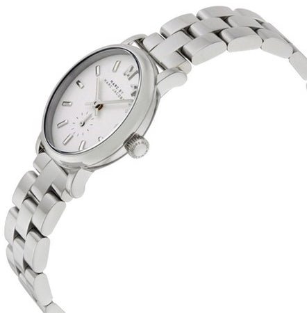 Marc Jacobs Baker White Dial Silver Stainless Steel Strap Watch for Women - MBM3246 Watches Marc Jacobs   