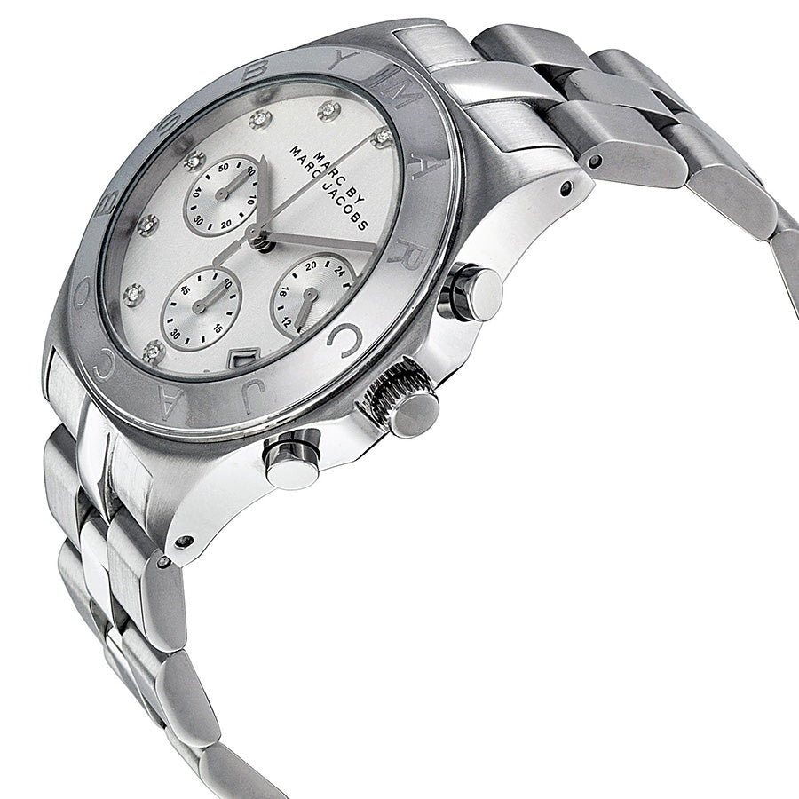 Marc Jacobs Blade White Dial SIlver Stainless Steel Strap Watch for Women - MBM3100 Watches Marc Jacobs   