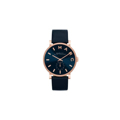 Marc Jacobs Baker Navy Blue Dial Navy Blue Leather Strap Watch for Women - MBM1329 Watches Marc Jacobs   