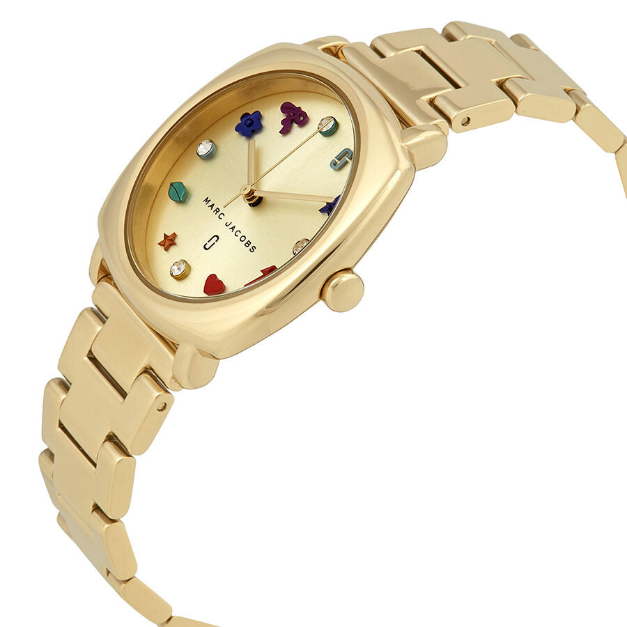 Marc Jacobs Mandy Gold Dial Gold Stainless Steel Strap Watch for Women - MJ3549 Watches Marc Jacobs   