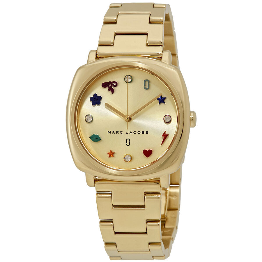 Marc Jacobs Mandy Gold Dial Gold Stainless Steel Strap Watch for Women - MJ3549 Watches Marc Jacobs   