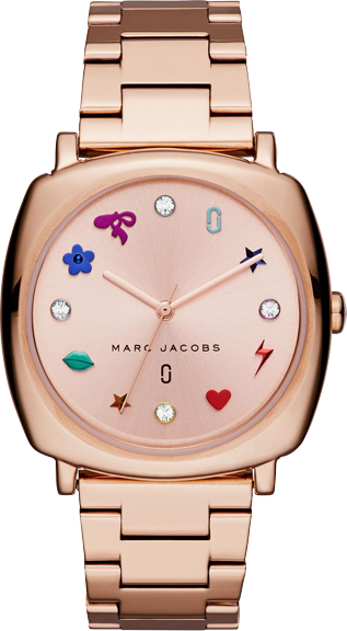 Marc Jacobs Mandy Rose Gold Dial Rose Gold Stainless Steel Strap Watch for Women - MJ3550 Watches Marc Jacobs   