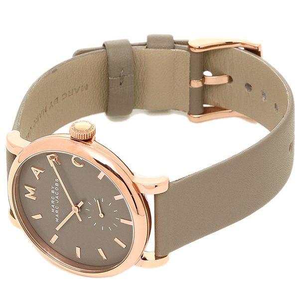 Marc Jacobs Baker Grey Dial Grey Leather Strap Watch for Women - MBM1266 Watches Marc Jacobs   