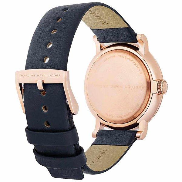 Marc Jacobs Baker Navy Blue Dial Navy Blue Leather Strap Watch for Women - MBM1329 Watches Marc Jacobs   