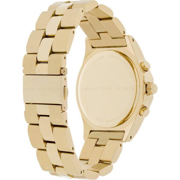 Marc Jacobs Blade Gold Dial Gold Stainless Steel Strap Watch for Women - MBM3101 Watches Marc Jacobs   