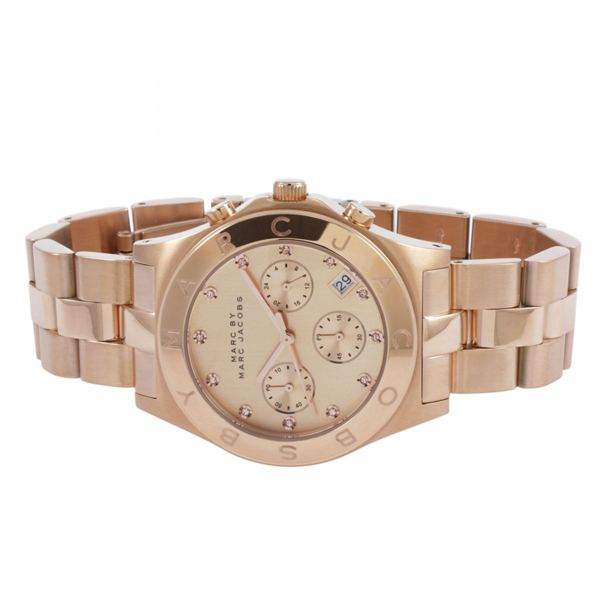 Marc Jacobs Blade Pink Dial Rose Gold Stainless Steel Strap Watch for Women - MBM3102 Watches Marc Jacobs   