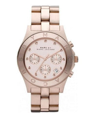 Marc Jacobs Blade Pink Dial Rose Gold Stainless Steel Strap Watch for Women - MBM3102 Watches Marc Jacobs   