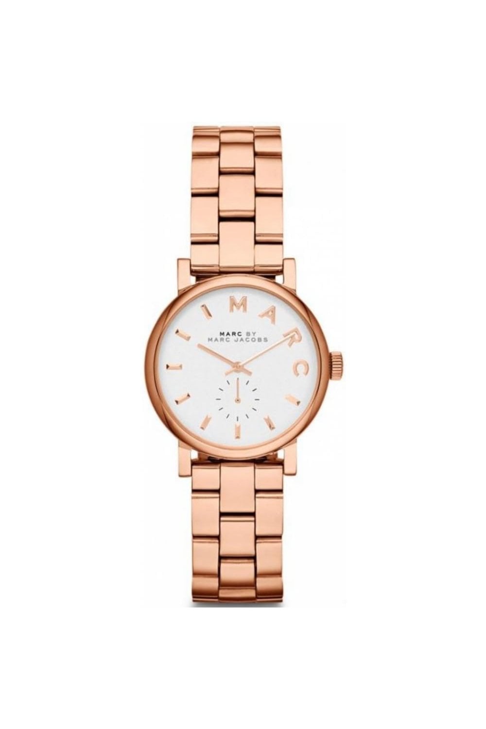 Marc Jacobs Baker White Dial Rose Gold Stainless Steel Watch for Women - MBM3248 Watches Marc Jacobs   