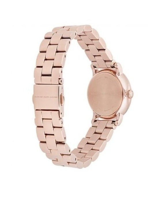 Marc Jacobs Baker White Dial Rose Gold Stainless Steel Watch for Women - MBM3248 Watches Marc Jacobs   