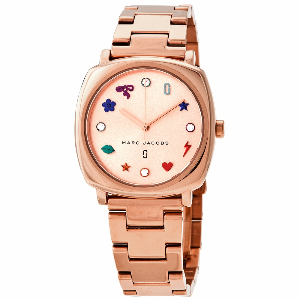 Marc Jacobs Mandy Rose Gold Dial Rose Gold Stainless Steel Strap Watch for Women - MJ3550 Watches Marc Jacobs   