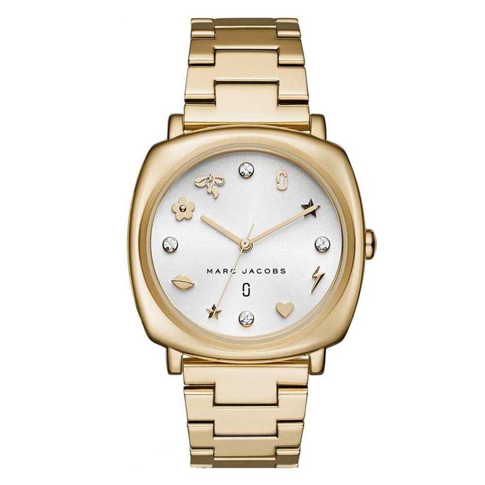 Marc Jacobs Mandy White Dial Gold Stainless Steel Strap Watch for Women - MJ3573 Watches Marc Jacobs   