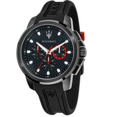 Maserati SFIDA Chronograph Quartz Stainless Steel Black Dial Watch For Men - R8851123007 Watches Maserati   